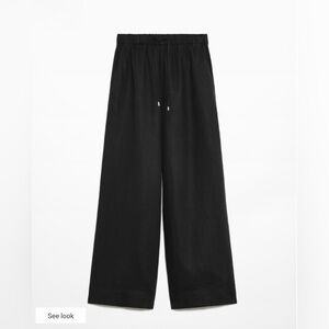 100% linen wide straight-leg trousers Oysho Zara sub brand